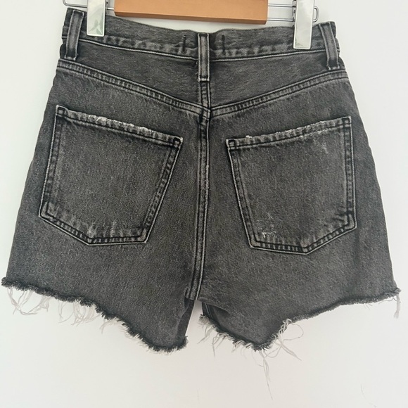 AGOLDE  Dee Short in Moxy denim jeans size 25 black grey high waisted - Picture 7 of 10